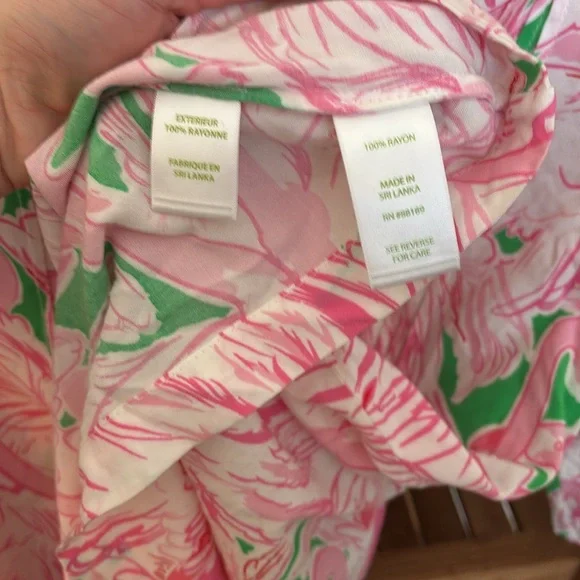 Lilly Pulitzer Sarasota Pintuck Flamingo Print Women's Top - Picture 3 of 4